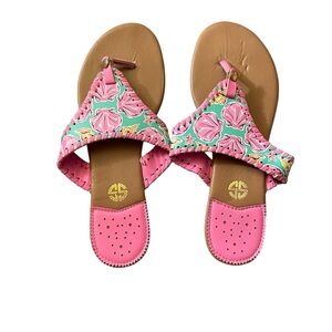 Simply Southern Pink and Green Sandals